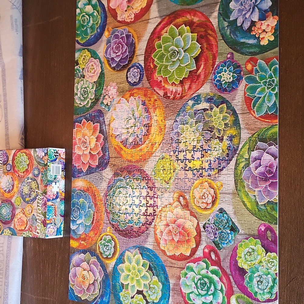 Succulent Bonjour 1000 Piece Puzzle